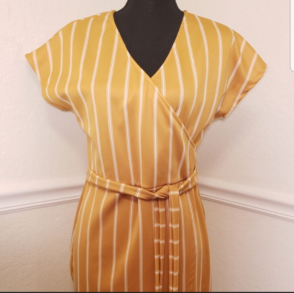 EUC Yellow Striped Dress